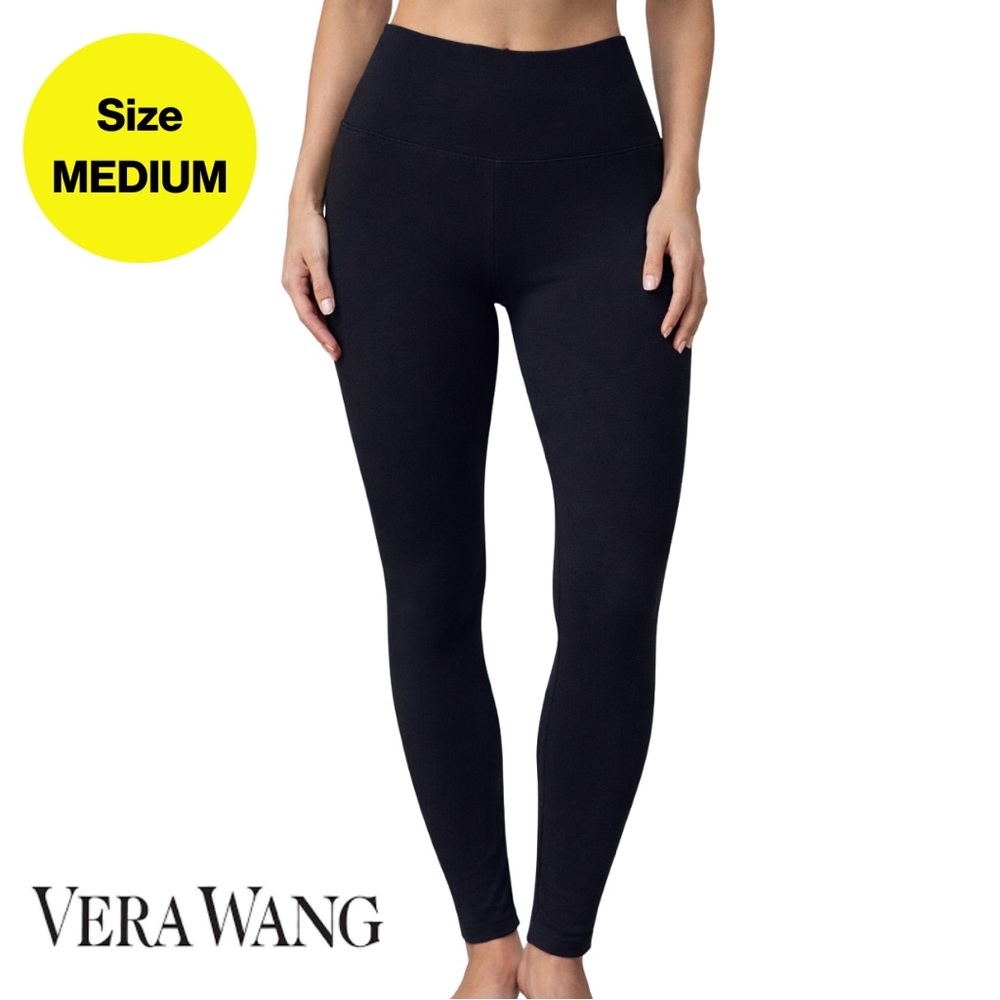 2/for $20 🪩 VERA WANG Classic Everyday Black High Waist Leggings (Size Medium)